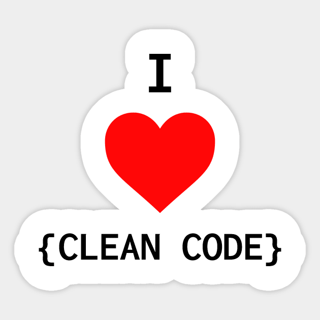 I Love Clean Code Sticker by lukassfr